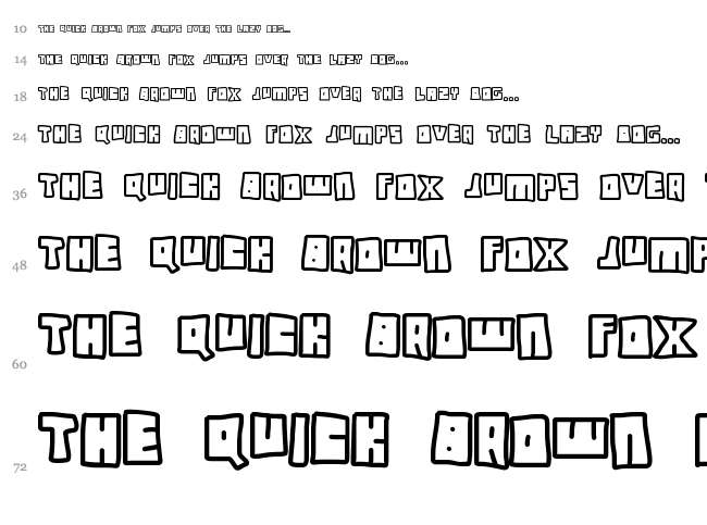 Instant Access font waterfall